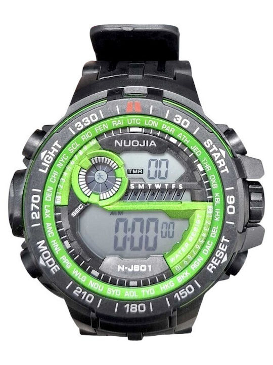 Digital Men's Watch 45mm Battery with Black Cer...
