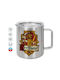 Koupakoupa Gryffindor Tasse Metallisch Mit Deckel Silber 300ml