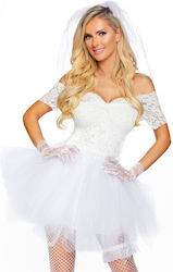 Leg Avenue Blushing Bride Στολή Νύφη Λευκή