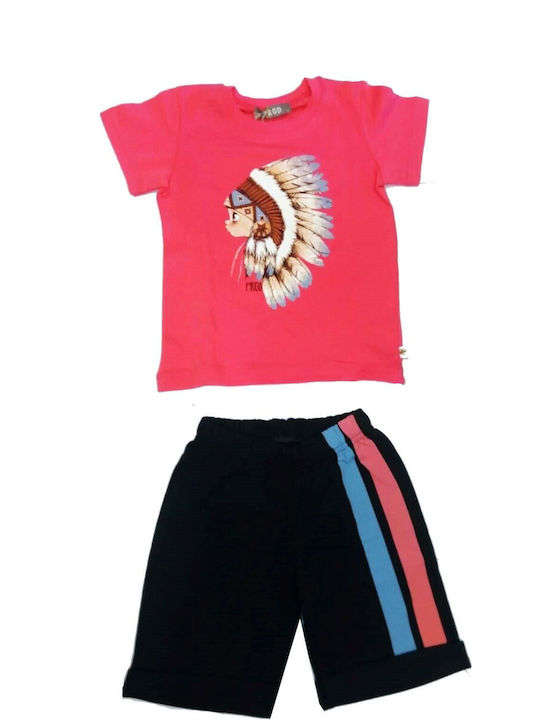 Kids Clothing Set with Shorts Summer 2 Pieces Red-Black