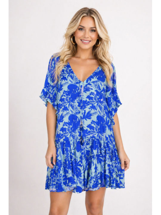 Morena Spain Summer Mini Dress Blue SL-2471-143...