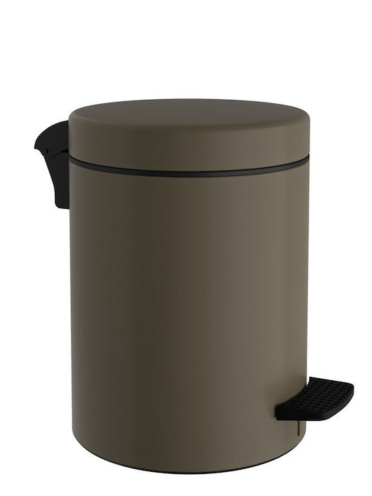 Pam & Co Inox Badezimmer Mülleimer 8lt Braune