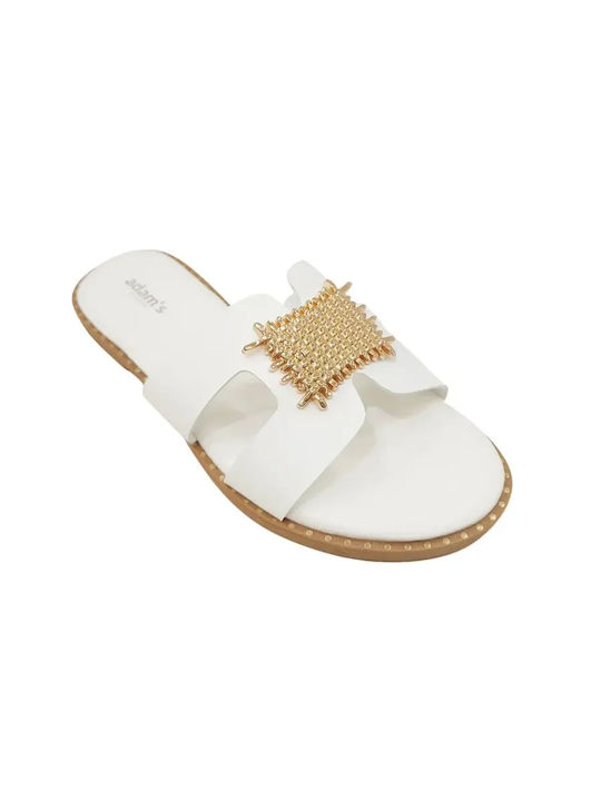 Adam's Shoes Γυναικεία Ανατομικά Σανδάλια Λευκά