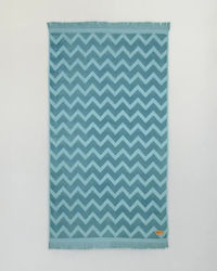 Nima Cotton Petrol Blue Beach Towel Nima Cotton Petrol Blue Beach Towel