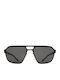 Mykita Ochelari De Soare Unisex Cu Ramă Metalică Neagră Și Lentile Negre