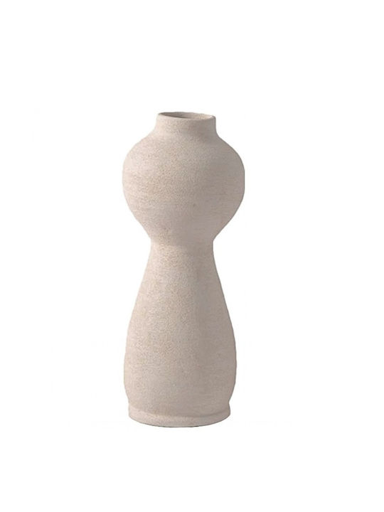 Zaros Διακοσμητικό Βάζο Κεραμικό Λευκό 13x13xΥ34cm