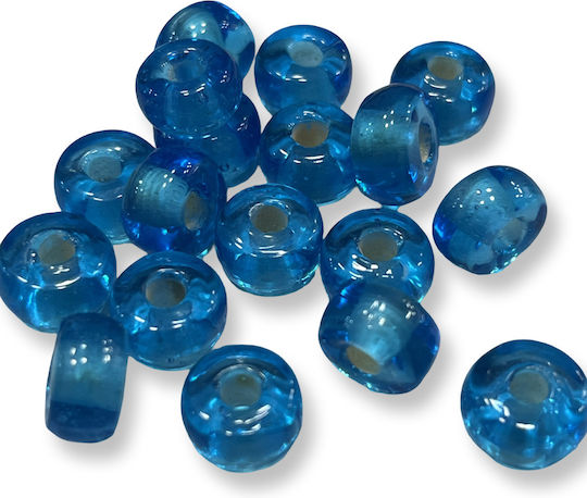 Glass Beads Rondelle Blue 11x6mm Hole 3mm 50 pcs