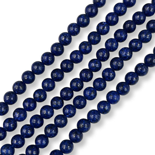 Royal Blue Jade Stones 6mm Round – 37cm Strand 62 Beads