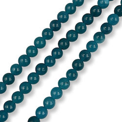 Jade Stones 6mm Petrol Round – 37cm Length 58 Beads