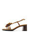 Suede Damen Sandalen Braun