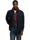Ovin Long Sleeve Cotton Overshirt in Wide Fit Blue