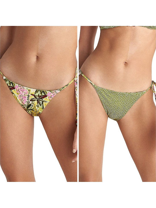 Bikini Slip με Κορδονάκια Πράσινο