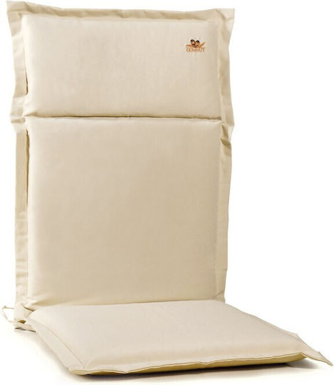 Lianos Waterproof Garden Chair Cushion with Backrest Ecru 46x114cm