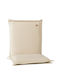 Lianos Waterproof Garden Chair Cushion with Backrest Ecru 46x96cm