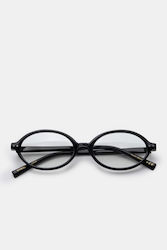 Oval Intellect Sunglasses Black