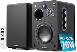 Majority D70X Αυτοενισχυόμενα Ηχεία με Bluetooth 70W (Ζεύγος) Μαύρα