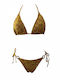 Bikini Set Triangle & Brazil Floral Terracotta Yellow C-6064 Terracotta Yellow