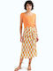 High Waist Midi Skirt Multicolour