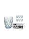 ArteLibre Set Glasses Made of Glass in Blue Colour 290ml 6 Pieces