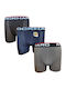 Herren Boxershorts Blau 3er Pack