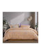 Nef-Nef Homeware Floriva Set Cearceafuri de Pat Super Dublu cu Elastic 160x200+35cm Floriva Galben (4 Bucăți)