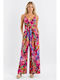 Women’s Fuchsia One-piece Jumpsuit SL-2303-1654-26TS-FUCHSIA