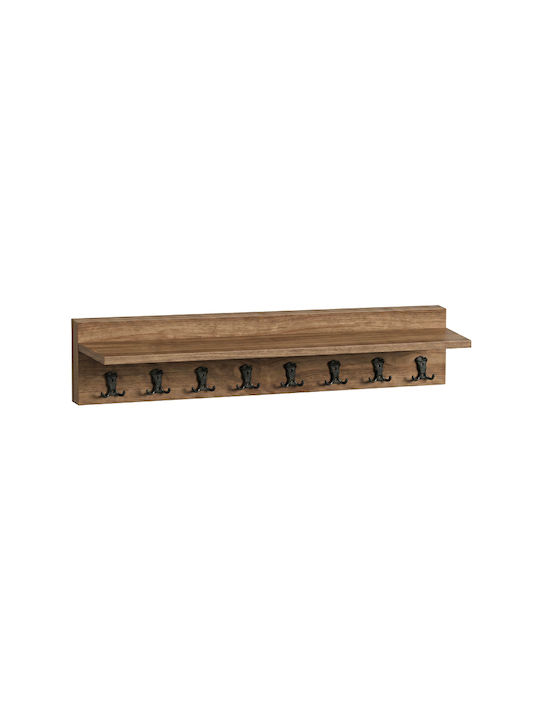 Megapap Κρεμάστρα Τοίχου Vettini Ξύλινη 16 Θέσεων 100x20x12cm