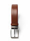 Elastic Men's Knitted Leather Tabac Brown Belt