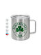 Koupakoupa Double Wall Metallic Mug with Silver Lid 300ml