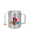 Koupakoupa Double Wall Metallic Mug with Silver Lid 300ml