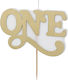 One Gold Birthday Candle