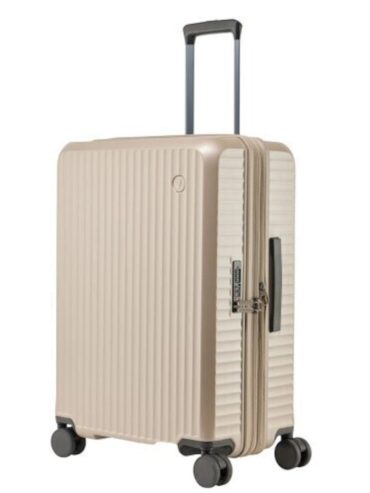 Nautica Cabin Hard Travel Suitcase Gold with 4 Wheels Height 55cm