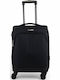 Diplomat Small The Lisbon Collection Cabin Fabric Black Suitcase With 4 Wheels Height 55cm