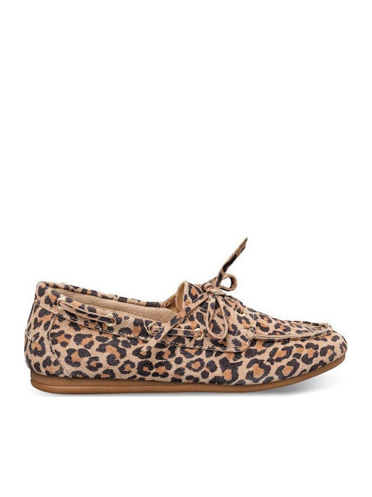 Envie Shoes Leather Women's Boat Shoes ANIMAL