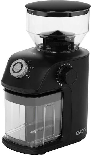 ECG Râșniță de Cafea Electrică 150W cu Capacitate de 240g și 18 Nivele de Măcinare Neagră