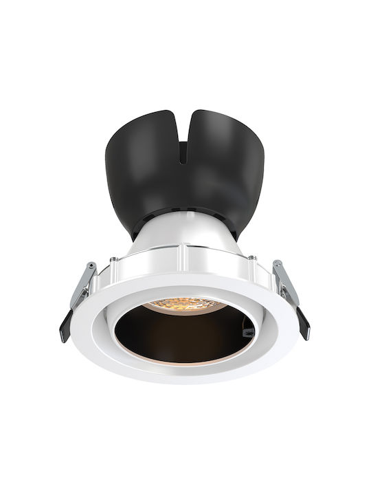 Aca Metallic Recessed Spot with Built-in LED RGBW Black 13.5x13.5cm