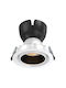 Aca Metallic Recessed Spot with Built-in LED RGBW Black 13.5x13.5cm