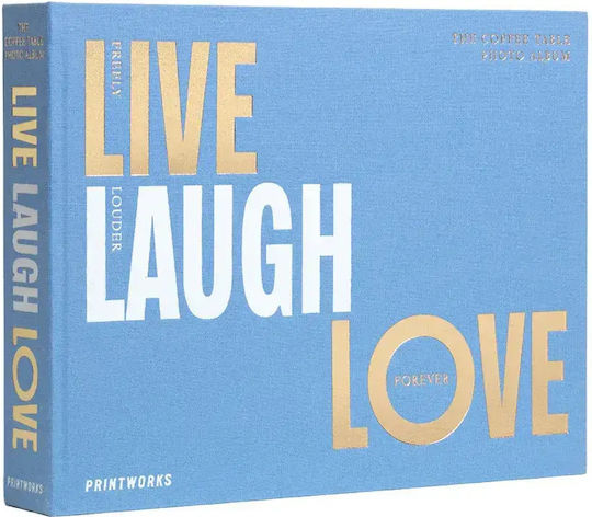 Printworks Photo Album Live Laugh Love For 60 Photos 10x15cm Blue 10x15cm