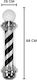 Semn Frizerie Iluminat Reclama Frizerie Barber Pole 88cm Argintiu