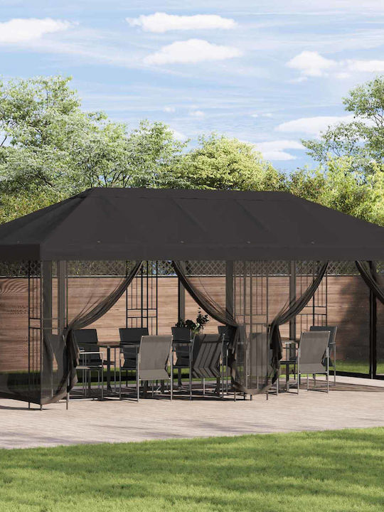 vidaXL Garten Gazebo Grau 6x3m