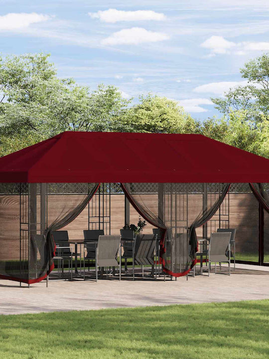 vidaXL Garten Gazebo Burgundisch 6x3m
