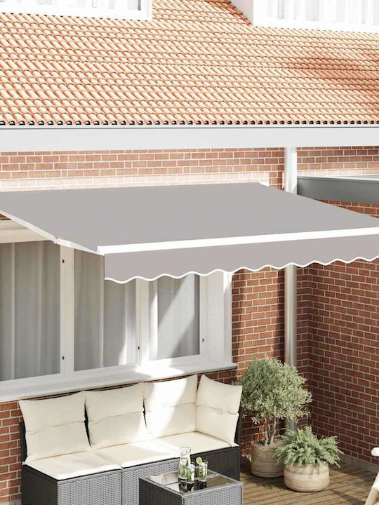 vidaXL Foldable Terrace Tent with LEDs Gray 2.5x2m