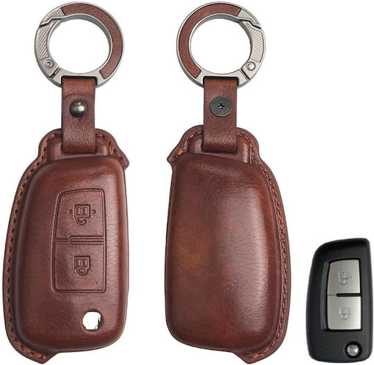 Leder Autoschlüssel Schutzhülle Nissan 2 Tasten