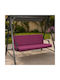 Pucioasa Garden Swing Cushion with Backrest Burgundy 50x150cm