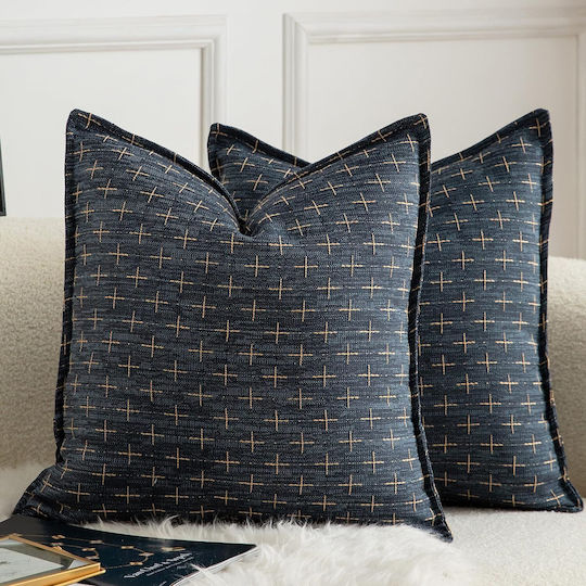 Mandioo Калъф За Възглавница Navy Blue 2 Бройки 45x45см
