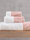 Rythmos Set of Bath Towels 3 pcs Trisha White-pink Weight 500gr/m²