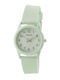 Loisir Womens Watch Battery with Green Rubber Strap