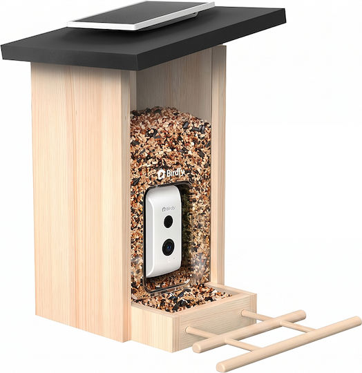 Birdfy Vogel Futterautomat Ai Kamera Ip66 Wasserdicht Solar Panel Braun Beige