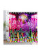 Retro Disco Cortină De Duș Impermeabilă Din Țesătură 180x180cm Multicolor
