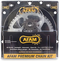 Afam Xsr2-g 16-47-112l Chain Sprockets Set Honda Varadero Xl 1000 V 1999-2012 Gold Black